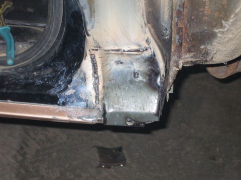 1995 Ford Bronco - drivers side b-pilar welded in