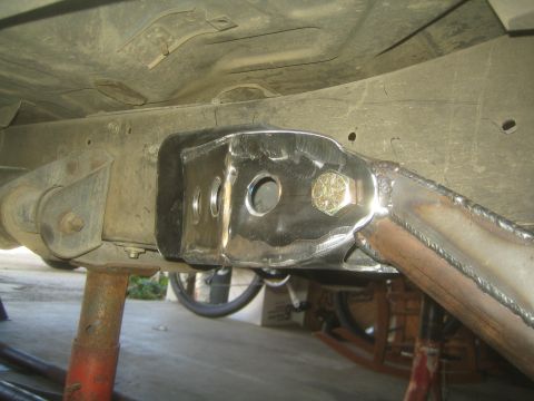 1990 Ford Bronco - Mock up of front mount for rear trailing arms.