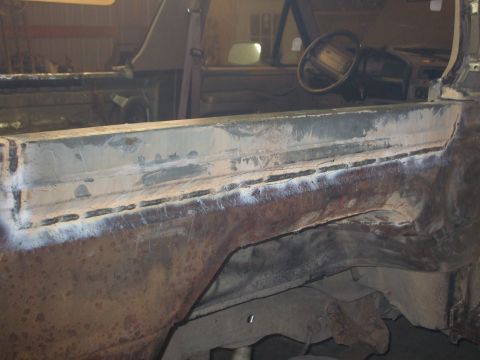 1995 Ford Bronco - I cut out and replaced the rusted passenger rail