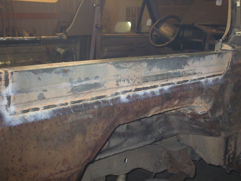 I cut out and replaced the rusted passenger rail