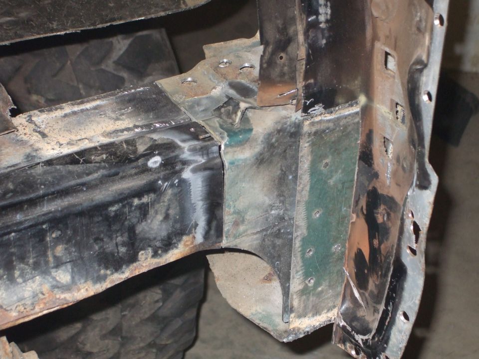 new  passenger rear support moched up in place,just a little more trimming to do