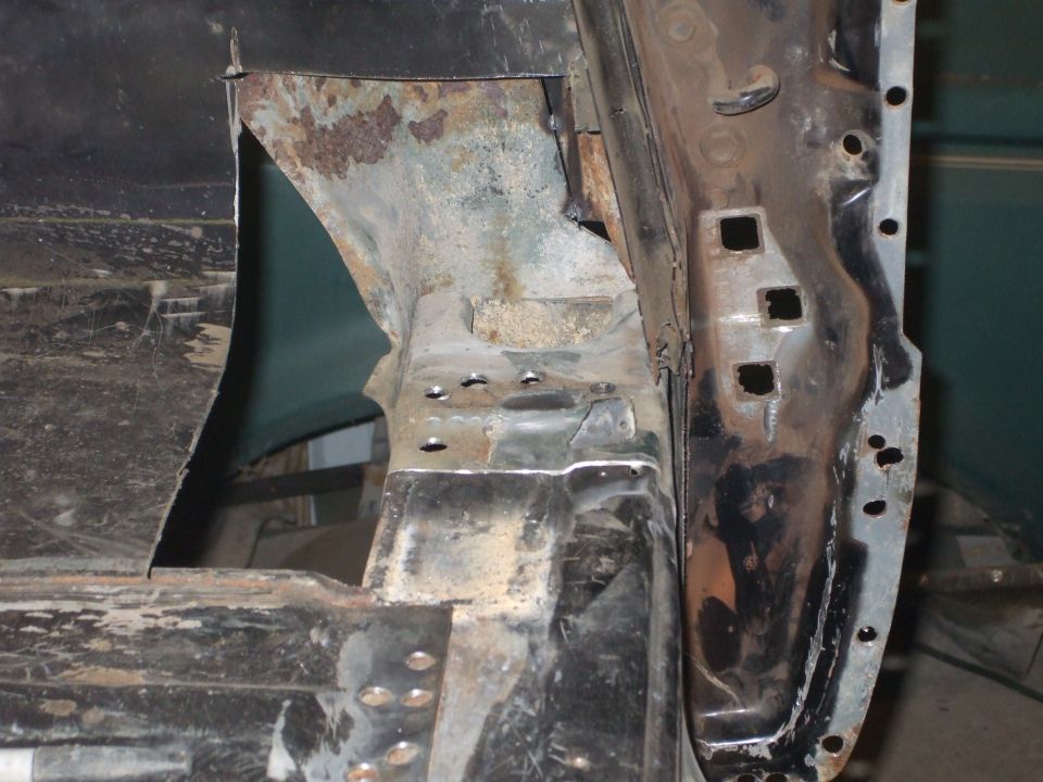 top view of new rear support
