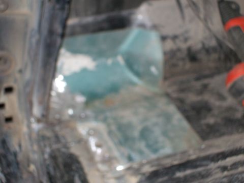 1995 Ford Bronco - drivers rear corner floor patch pannel in place