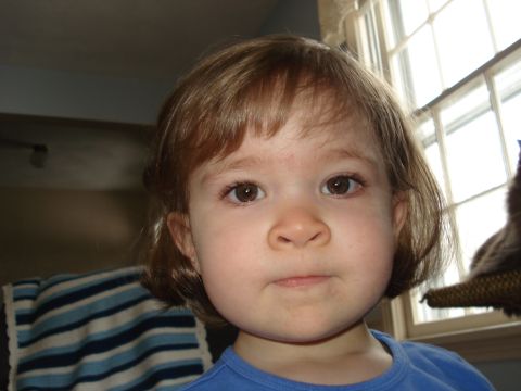 2000 Ford Crown Victoria - A young child with short brown hair looks towards the camera.
