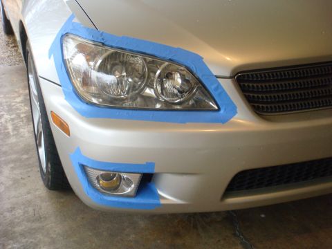 2001 Lexus IS 300 - Step 1: Tape off the headlights