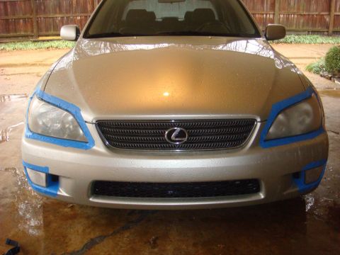 2001 Lexus IS 300 - 1500 grit (on passenger headlight, others still have 1000 grit sanding)