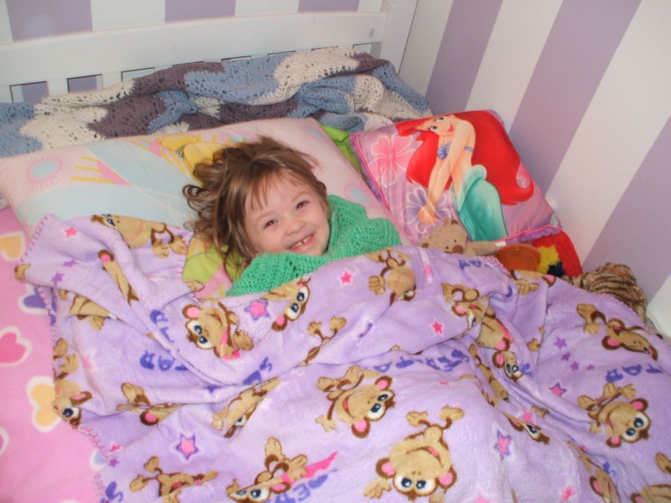 Little girl - night before Christmas.