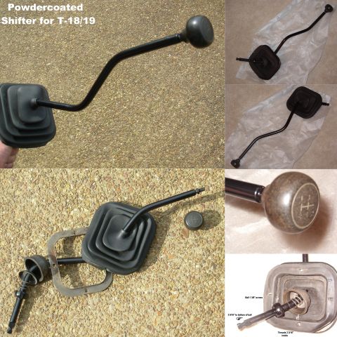 1983 Ford Bronco - Powdercoated shifter from a BW T-18/19 IF THE IMAGE IS TOO SMALL, click it. Compare dimensions in lower R pane. The shifter cap's lip is ro…