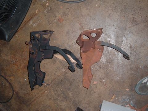 1981 Ford LTD - The Mustang and LTD pedals have the same stock curve but the Mustang brake rod lug is 1/2" higher. The right is the stock LTD and the left…