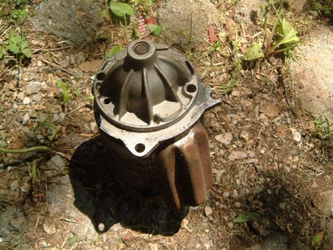 1982 Ford Bronco - Lousy cast starter housing. The one ear that didn't break was the only one not being used. Two bolt housing pattern is why.