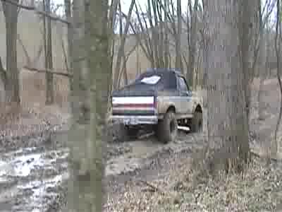 1971 Ford Bronco - 84 Big Bronco hitting the sippi hole