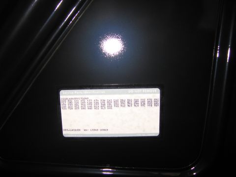 1991 Ford LTD Crown Victoria - GM Service Parts Identification label with VIN 1G18L69655Y173249 and option/paint codes, Do Not Remove.