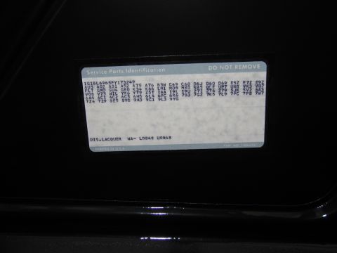 1991 Ford LTD Crown Victoria - GM Service Parts Identification label listing VIN 1G18L69655Y173249, RPO option codes and lacquer paint code.