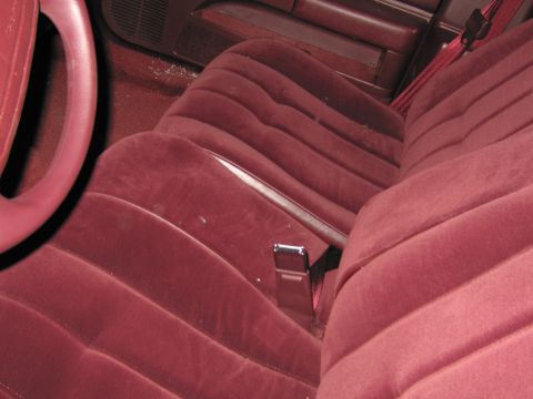 1991 Ford LTD Crown Victoria - Photograph of a front bench seat, not a technical document.