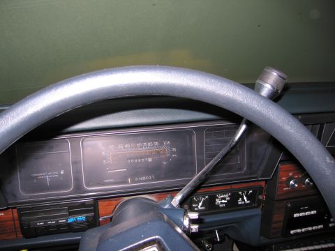 1991 Ford LTD Crown Victoria - Photograph of a vehicle dashboard and gauges, not a technical document.