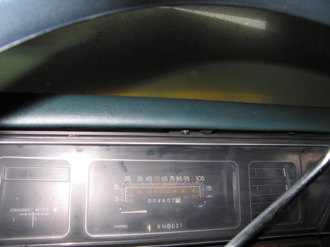 1991 Ford LTD Crown Victoria - Photograph of a dashboard gauge cluster, not a technical document.