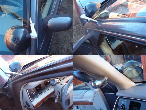1994 Ford Crown Victoria - A spotlight CAN be installed without cutting the door. This is a regular Unity spotlight in a '92 MGM.