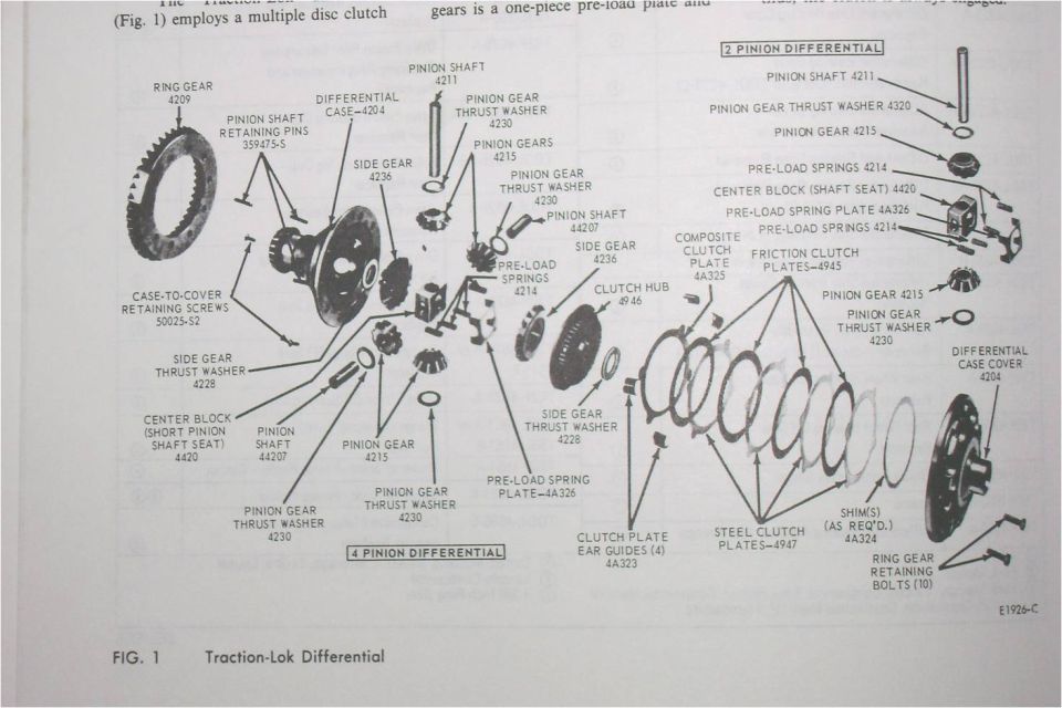 Traction-Lok Components