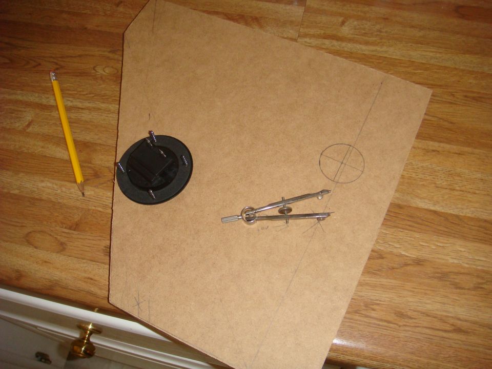 cutting out the hole for the quick disconnect