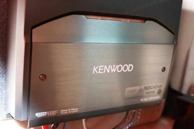 Kenwood KAC-8104D amplifier with 1000W power rating and Bass Boost Control System