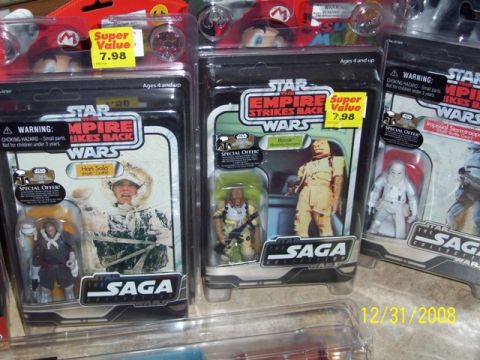 1991 Ford Bronco - Star Wars Saga Collection Han Solo Hoth Outfit action figure in its original packaging.