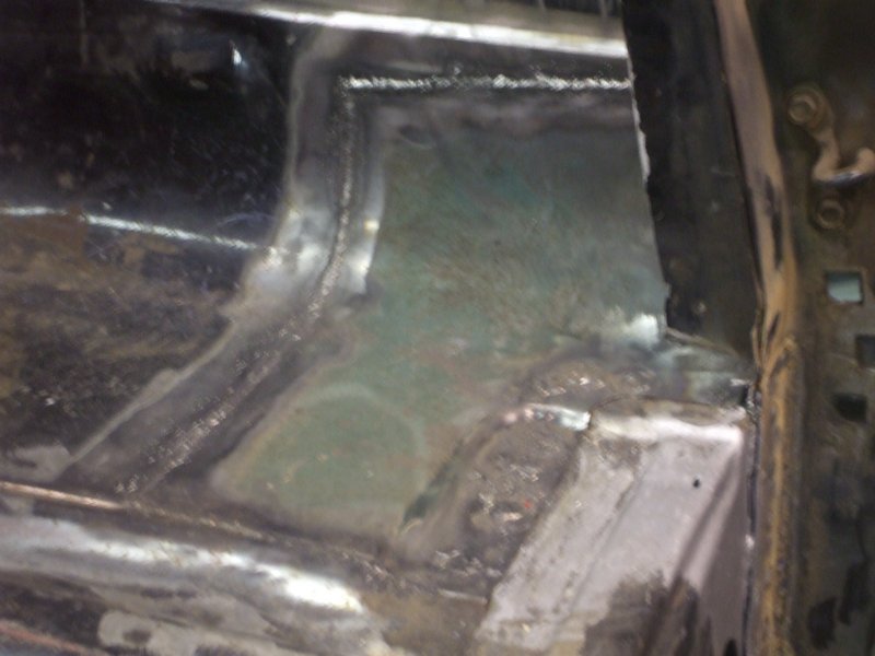 passenger side welded in place