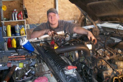 1992 Ford C-350 (Centurion Conversions) - Here's Matt helping.