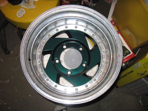 1993 Ford Bronco - Enkei 15x8.5 Two piece aluminum wheel with center painted body color (EB Met Green)