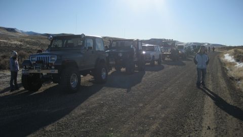 1989 Jeep YJ - Leslie's Gulch trip, Sunday, January 4th 2009, at air down. 17 vehicles. 3 TJ's, 3 YJ's, 3 JK's, 2 WJ's, 1 XJ, 1 Suburban, 2 Suzuki Sidekic…