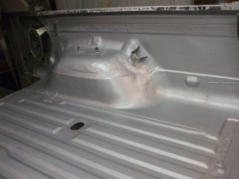 1995 Ford Bronco - passenger side inner fender close up of second coat