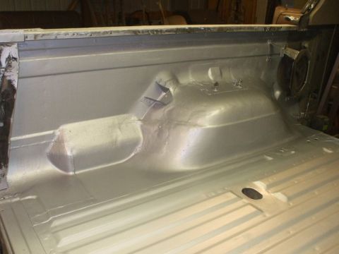 1995 Ford Bronco - drivers side inner fender close up of second coat
