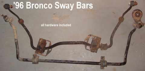 1983 Ford Bronco - SOLD Sway Bars from '96 Bronco All hardware, fasteners, & bushings included. ACTUAL Dimensions: 46x18x10" @ 39.2 lbs