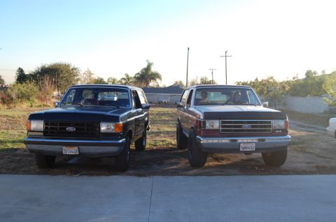 1989 Ford Bronco - Broncos! RickyB on the L and mine on the R