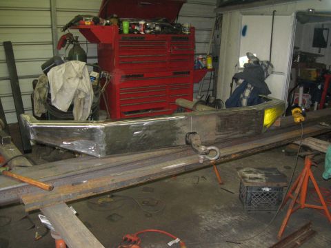 1995 Ford Bronco - with some grinding done and the receiver cut in