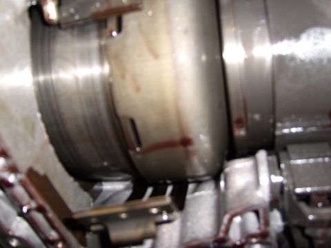 1972 Ford Ranchero - A close-up view of the internal components of a transmission, likely from a 1972 Ford Ranchero. The image shows metal gears and possibly cl…