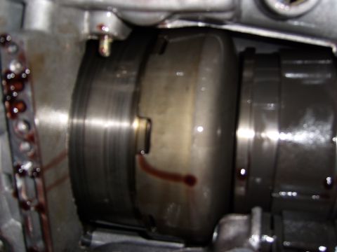 1972 Ford Ranchero - This close-up image shows internal components of an automatic transmission, likely from a 1972 Ford Ranchero. The focus is on the torque co…