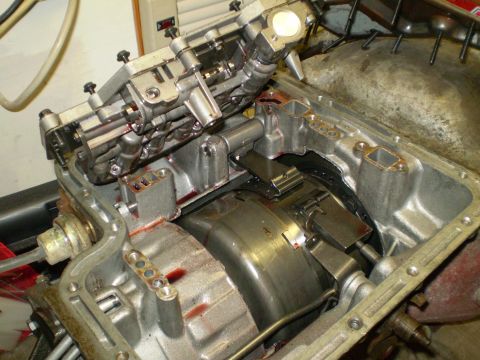 1978 Ford Bronco - This is a close-up view of the internal components of an automatic transmission, likely a Ford C6 based on the context of a 1978 Ford Bronc…
