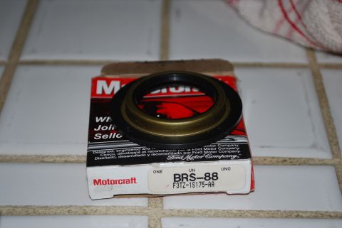 1996 Ford Bronco - A Motorcraft wheel seal, part number BRS-88, sits on its packaging.