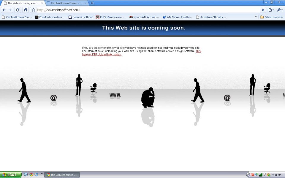 Website coming soon page with silhouettes of people and office chairs