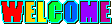 1995 Ford Bronco - The image displays the word WELCOME in a rainbow gradient with a light blue background.