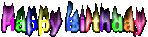 1995 Ford Bronco - A colorful text graphic displays 'Happy Birthday' against a dark background.