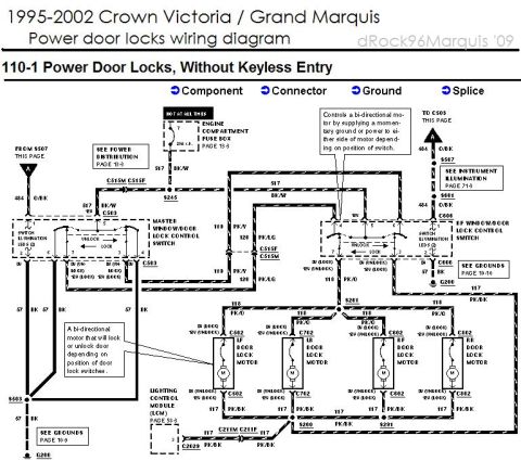 1996 Mercury Grand Marquis - 1995-2002 CV/GMQ power lock wiring (TC similar)
