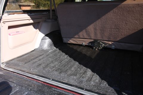 1996 Ford Bronco - 2 layers of rust bullet, 2 layers of herculiner, and peel & seal under the trim panels.