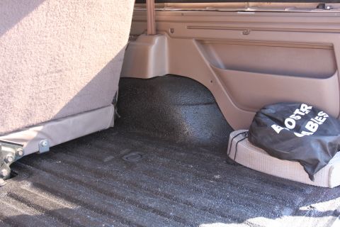 1996 Ford Bronco - 2 layers of rust bullet, 2 layers of herculiner, and peel & seal under the trim panels.