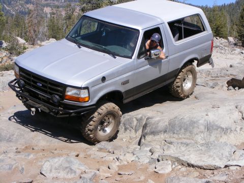 1996 Ford Bronco - truck was running great. Took the loose silt hills with ease. The 4.56's and new Swamper LTB's were working together perfectly...