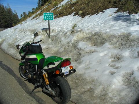 1981 Kawasaki Bayou - 8000 feet and snow