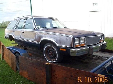 1982 Mercury Zephyr - this after dragging it out of farmer field