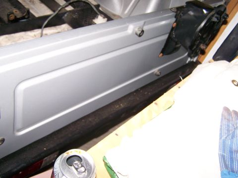 1988 Suzuki Samurai - Close-up of an interior panel with a can of soda visible on the floor.
