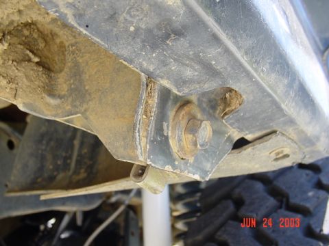 1989 Ford Bronco - These front fender bolts hang way down...this is a no no