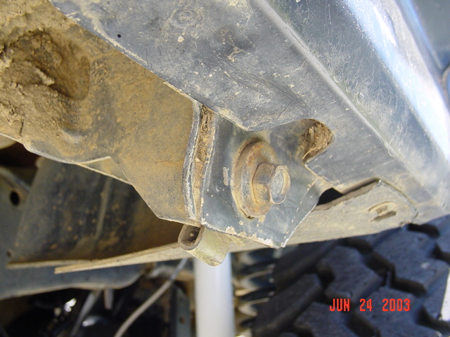 These front fender bolts hang way down...this is a no no